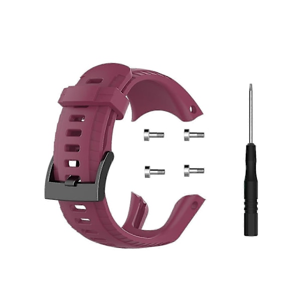 Blød silikone urrem til Suunto 5 22.5mm Wine red Other Phone Models