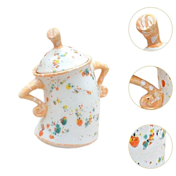 Attitude Canister Sassy Tekanna med Attityd för Vardagsrum Bröllop Kök Gul Yellow 14.5cmx13cmx8cm