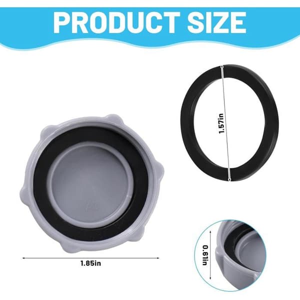 Ventilhætte - Pakke med 2 - Grå Plast - Kompatibel med P6H1158 P01006 - Til fritstående pools