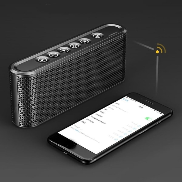 Worallymy X6 8000mAh akun Bluetooth V4.2+EDR kaiutin (musta)
