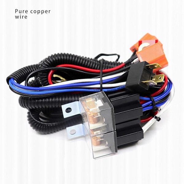 Auton ajovalojen johtosarja H4 Halogeenilampun kirkastinreleen johtosarja 12V/24V Orange 24V