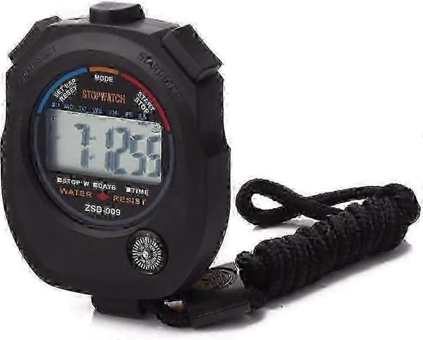 12-pack Multifunktionell Elektronisk Digital Sportstoppur Timer, Stor Display med Datum, Tid och Alarmutgåva 529-Good