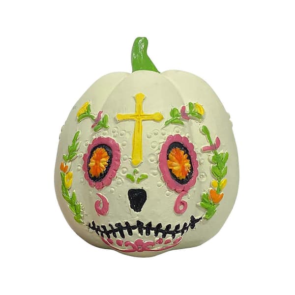 2025 Halloween Godteri Halloween Stablede Udøde Gresskarstatuer Med Fire Tilpassbare Gresskarskjelett Resinpynt