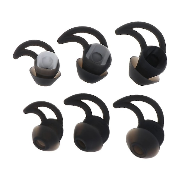 Öronkrok Öronkuddar För BOSE Soundsport Wileless QC20 QC30 Hörlurar Örontoppar Black