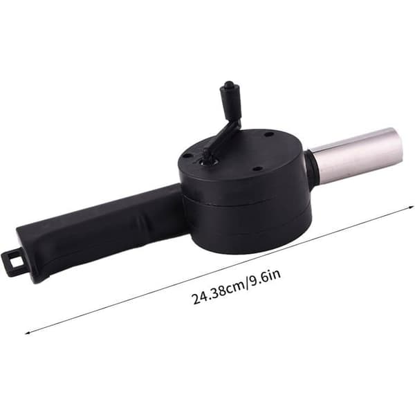 Manuel blæser - 1 enhed - Rustfrit stål - Grillstarter - Udendørs camping - 26,5 cm sort