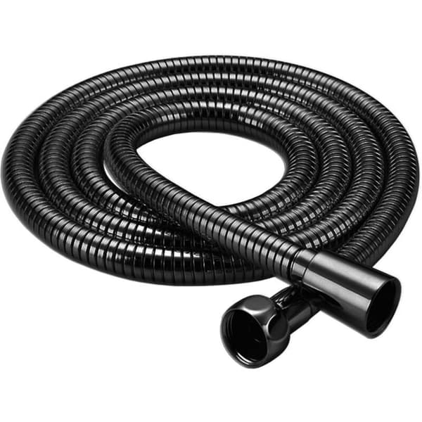 Universal 2m Svart Duschslang i Rostfritt Stål Anti-Twist Duschslang