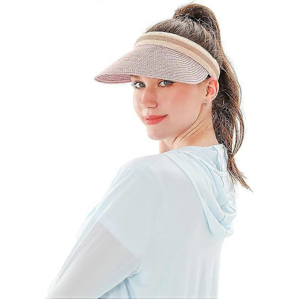 Stor dame strand strå golf solhat sommerhat, solhat Pink