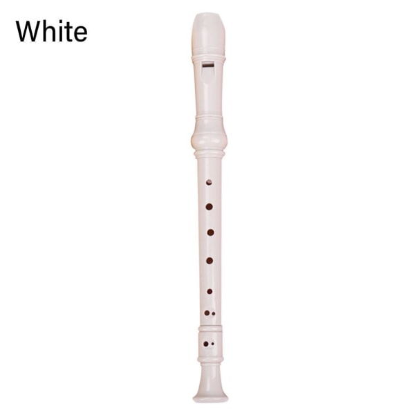 Lång flöjt sopranblockflöjt White