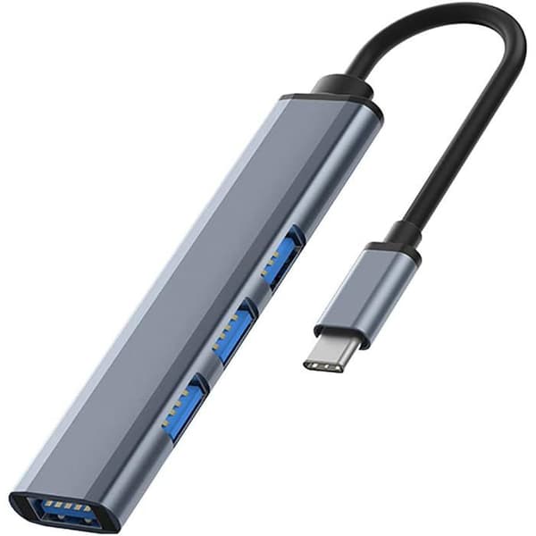 USB C - 4-i-1 USB-hub med flere porte til PC, dockingstation, USB-C til USB-adapter med 1 x USB 3.0 & 3 x USB 2.0 Type-C hub