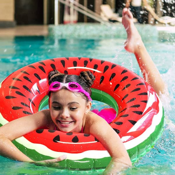 Uppblåsbar badring för barn, vattenmelon uppblåsbar poolleksak, liten uppblåsbar poolbadring för barn