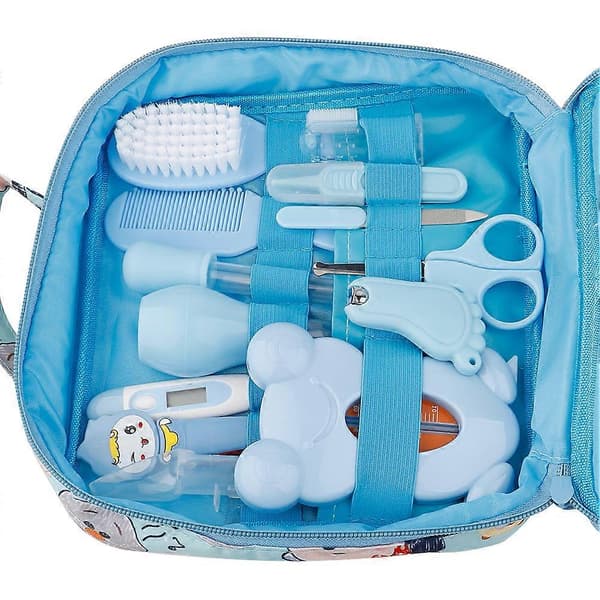 Barn Hälsovårdskit För Nyfödd Spädbarn Bebis Naglar Hår Termometer Borste set Daglig Rengöring Vård Kit Rosa Blue