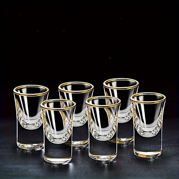 6 stk., 15 ml/0,5 oz Mini Shotsglas til Bar, Pub, Klub, Restaurant og Hjemmebrug - Perfekt til at Nyd dine Yndlingsdrinks