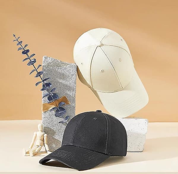 Baseball Cap Herre Dame Cap Justerbar Fodpanel Baseball Cap Hat Udendørs Baseball Cap Black