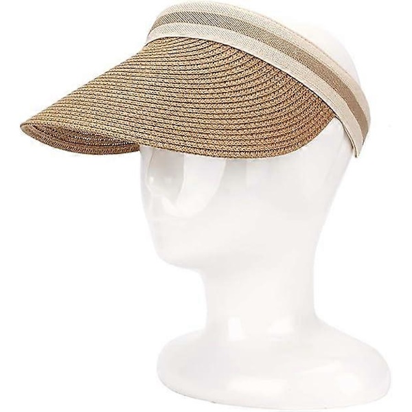 Stor dame strand strå golf solhat sommerhat, solhat Brown
