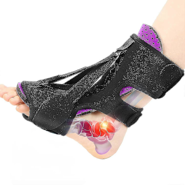 Plantar Fasciit Nattskena, Justerbar Plantar Fasciit Lindring Nattskenor För Plantar Fasciit, Fotleds Dropp GuanGuan Purple