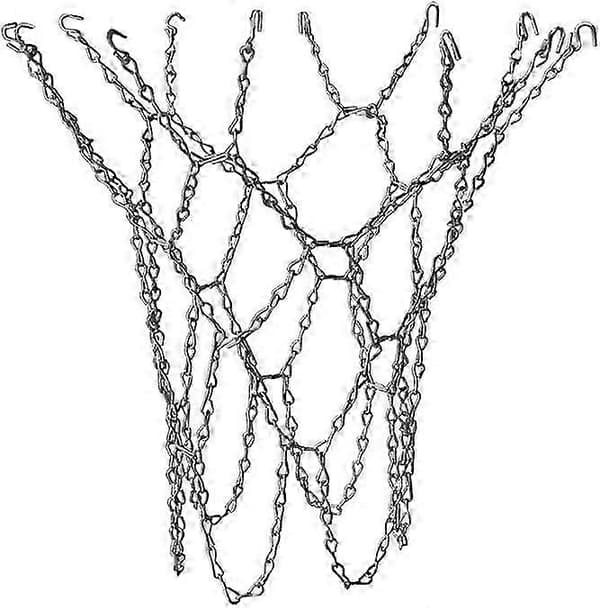 Robust Basketbollnät i Stålkedja - Ersättningsnät, Standard, Galvaniserat