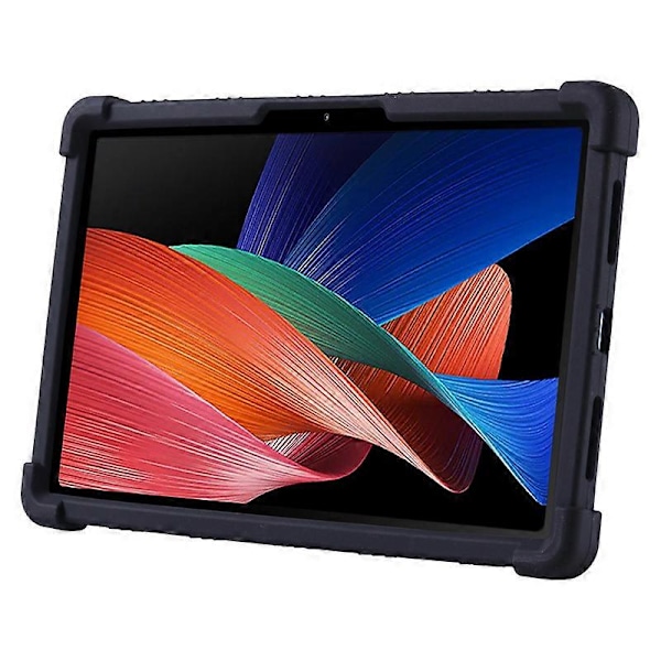 Silikone Tablet Cover med PC Støtteben og Forstærkede Hjørner til TCL Tab 11 Dark Blue