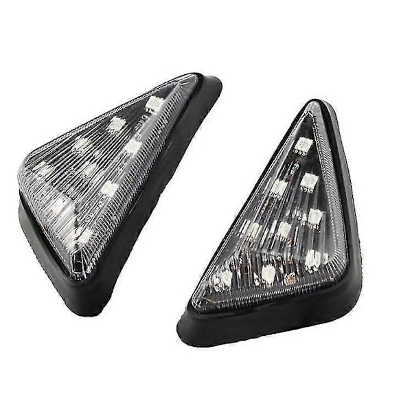 Motorcykel LED Blinkers Ljus Rökfärgad Triangel Infälld Vattentät Motorcykel Blinkers Blinkande Ljus transparent