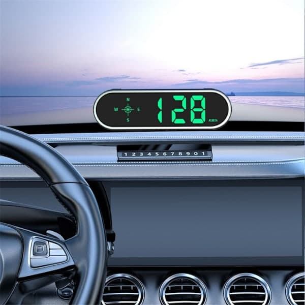 GPS Speedometer HUD Universal Bil Head Up Display med Kompas Overhastighedsalarm Alle Køretøjer