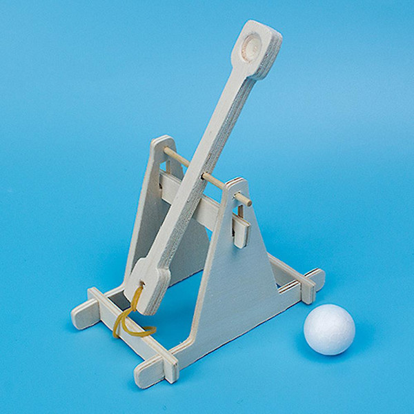 Farfi Barnens Vetenskapliga Experiment DIY Slunga Leksaksmodell Trä Katapult Kit