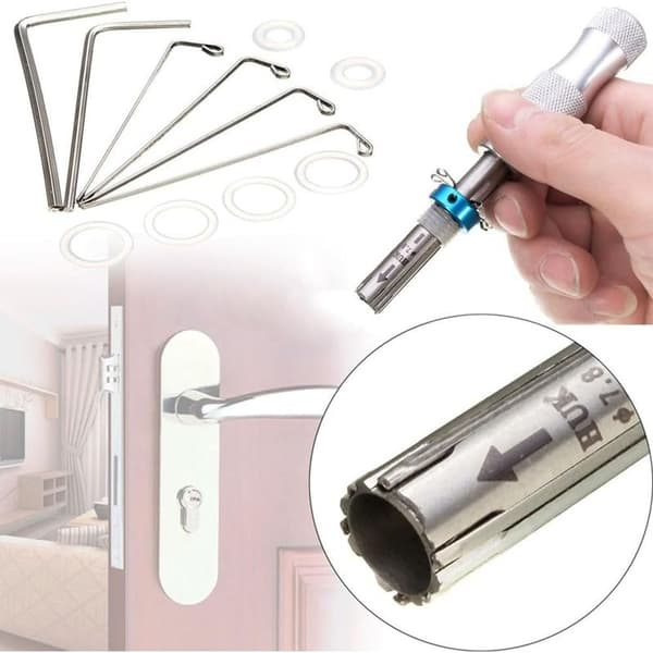Set med 3 rörformiga låsdyrkar, 7 justerbara stift (7 mm, 7,5 mm, 7,8 mm)