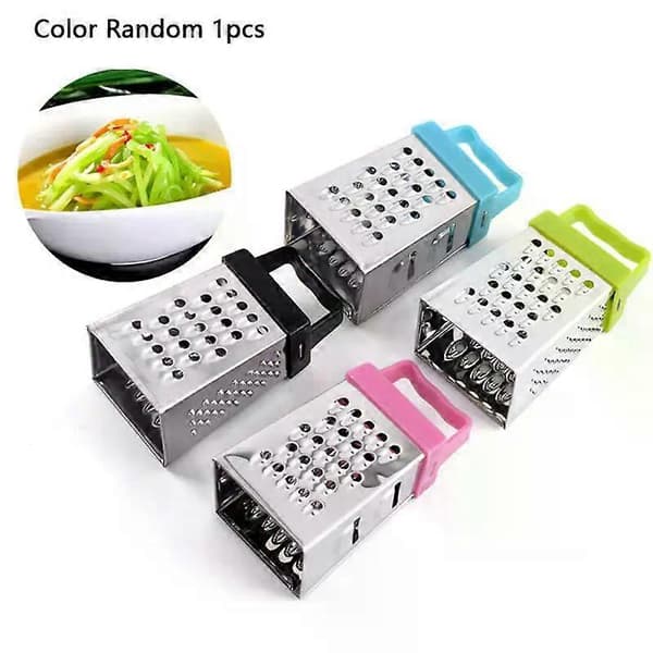 1-10 STK Mini Firesidig Rivehøvel i Rustfritt Stål Multifunksjonell Skrellkutter Frukt Ingefær Hvitløksrive Matlaging Kjøkken Color Random 1PCS