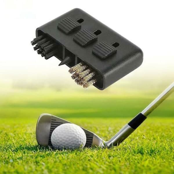 Yaju 3-i-1 Golf Rensebørste Kølle Boldbane Mini Rensesæt Til Salg (Sort) (1 stk)