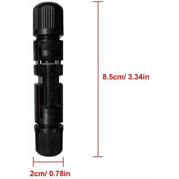 Vanntette MC4 hann/hunn doble ring solcellepanelkabelkontakter - MODOU