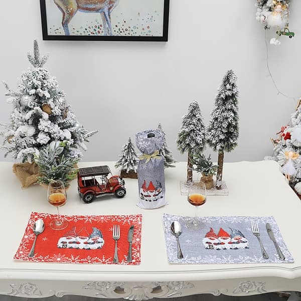 Elegante julebrikker, vaskbare sklisikre julebrikker i gårdshusstil, varmeisolasjon for innendørs og utendørs aktiviteter