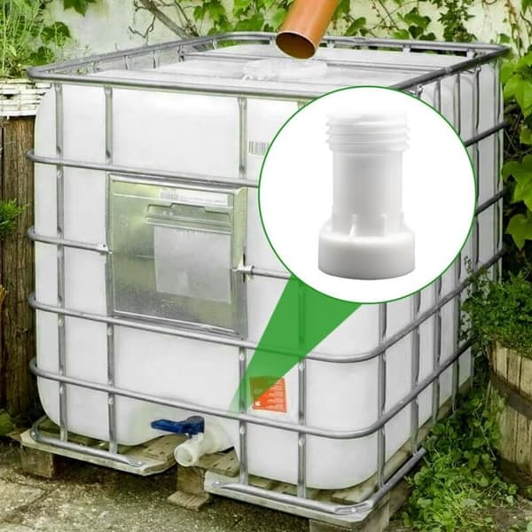 S60x6 Adapter - Forlengelse med rett rågjenge og PVC-pakning - Tilbehør for tank og beholder