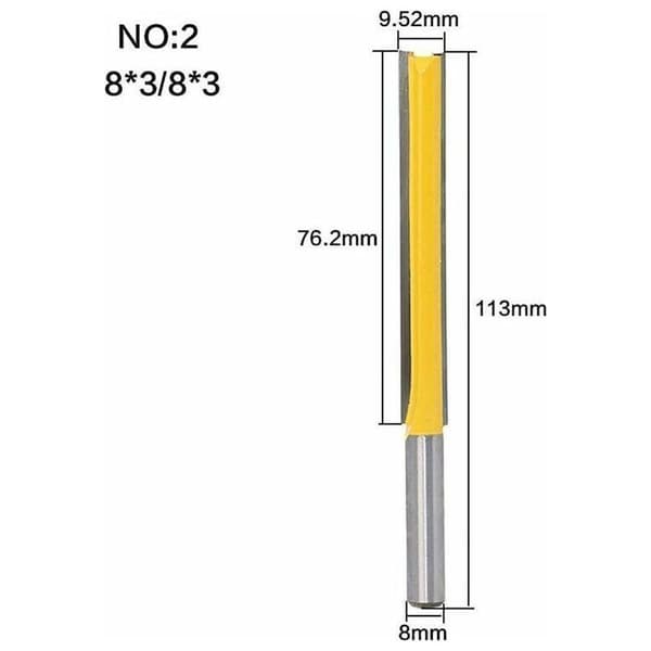 Træfræserbit, ekstra lang fræserbit, lige borebit - 76,2 mm