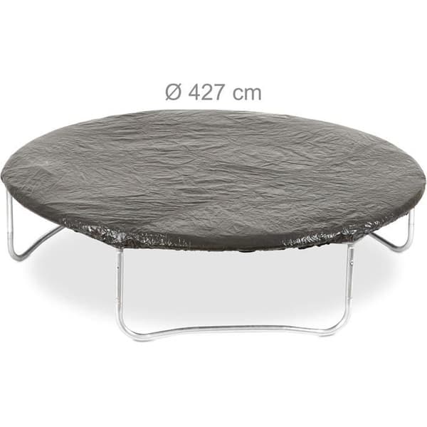 Skyddsöverdrag för studsmatta Ø 427 cm Regn- och vindskydd för trädgård, svart, unisex