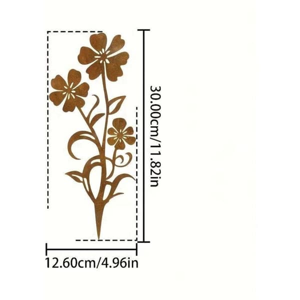 Metallblomster til utendørs bruk, dekorative hagestaker, metallblomsterstaker, hagefigurer
