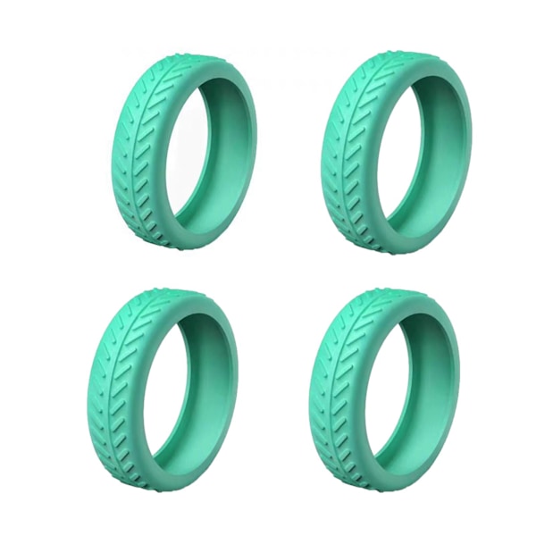 Mjuka silikonhjulskydd för resväska, ljuddämpande hjulskydd för affärsresor Green 4pcs