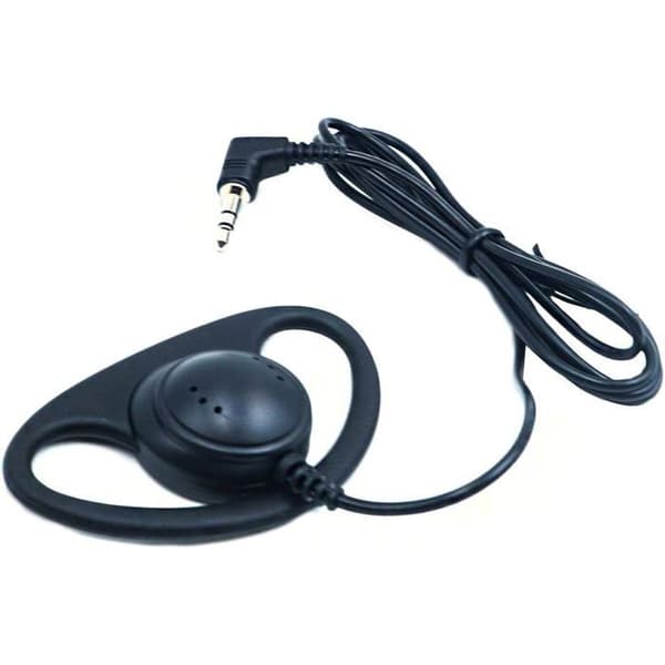 Mono Høretelefon - 1 Enhed - Sort - 3.5mm Guldbelagt Stik - Simultantolkning - Konference