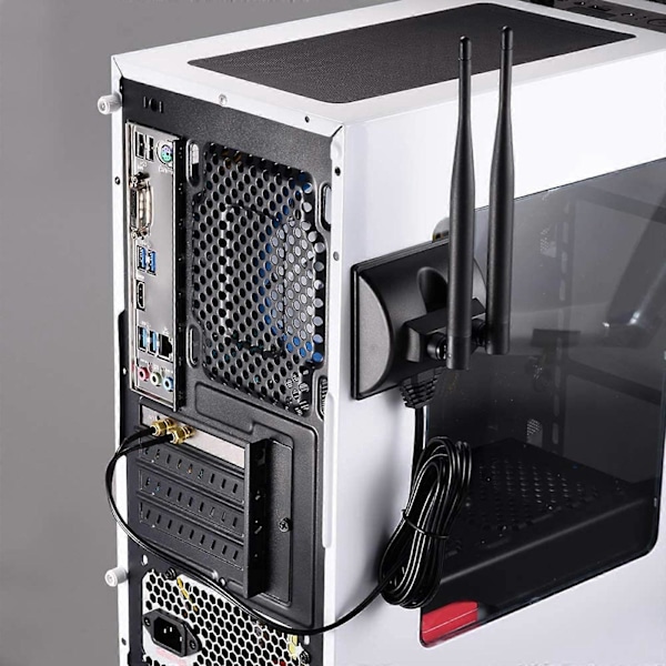 2.4GHz 5GHz Dual Band WiFi Antenne, RP-SMA Han Antenne Magnetisk Base til PC