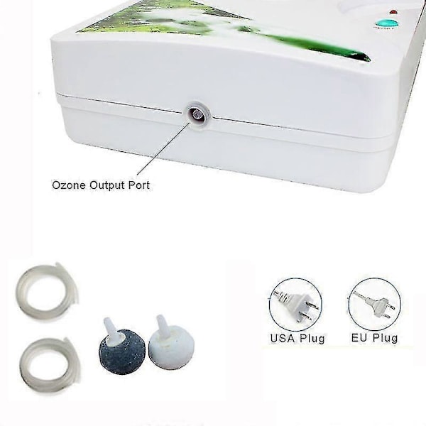 Ozongenerator Frukt Grönsaker Ozonisator Luft Vattenrenare O3 Ozonmaskin Rengör Luft 600mg/h - Utmärkt EU Plug