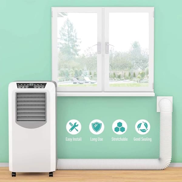 Avgasslang för bärbar luftkonditionering, 13 cm diameter, flexibelt PP-material, universell ventilationsslang, avgasslangssats för luftkonditionering