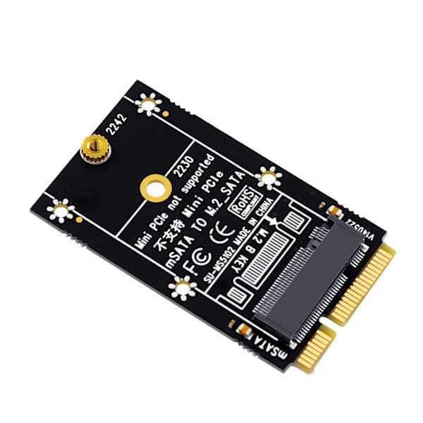 MSATA til M.2 SATA Adapter Udvidelseskort Understøtter SSD 2230 2242 6Gbps Hurtig