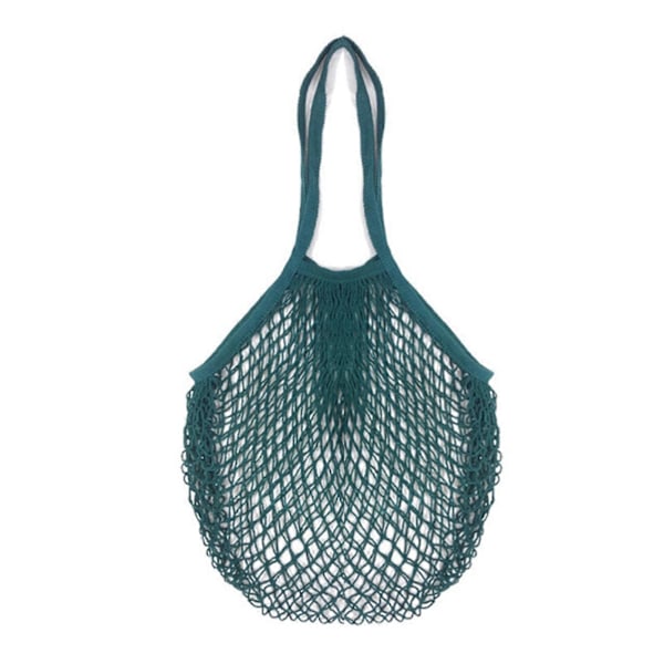 Mesh Bag - Gjenbrukbar, Vaskbar, Foldbar Bomullsnettpose for Frukt, Grønnsaker og Varehandel - Kjøkkenutstyr Kaesi Atrovirens