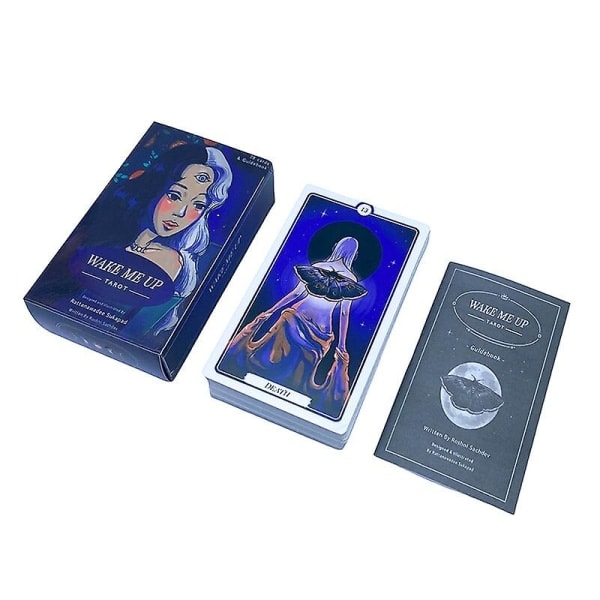 12*7cm Wake Me Up Tarotkort Spådom Fortune Telling Deck Familie Party Brettspill Nybegynner Kort Fortune Telling Spill Med Håndbok