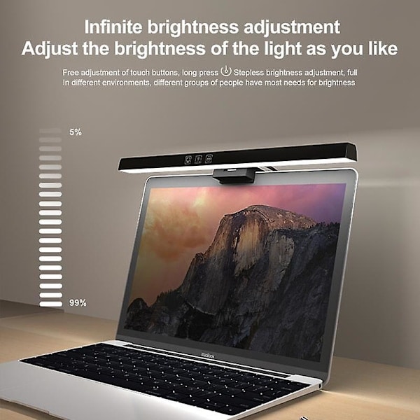 33/50 cm LED-skrivbordslampa Dimbar för datorskärm Ljusremsa USB Läslampa PC-monitor