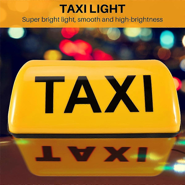 12V Vanntett Toppskilt Magnetisk måler Drosjelampe Lys LED TAXI Signallampe - Gul