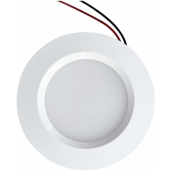 Mini infälld LED-spotlight, 55 mm hål, 68 mm diameter, kompakt, 3W, DC12V, IP54 vattentät, för badrum, kök, möbler (aluminium)