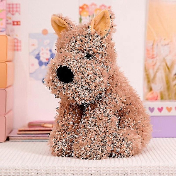 West Highland Terrier -pentuplussilelu - Täytetty eläin - Tyttömäinen nukke lahjaksi Brown 22cm