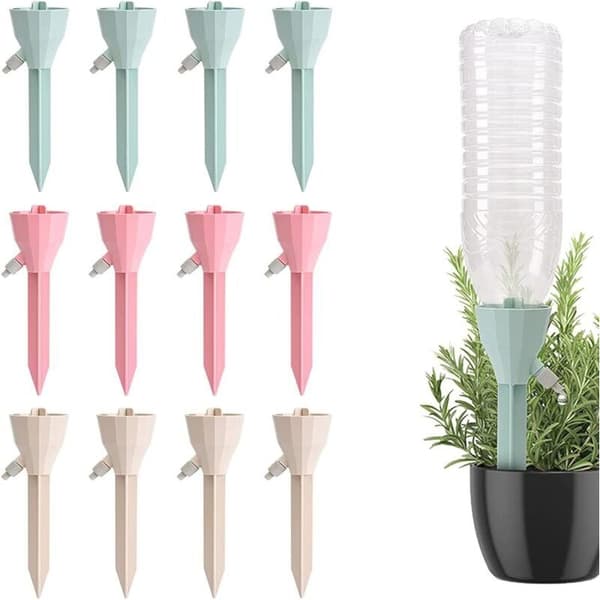Dryppvanningssett, 12 stk automatiske plantesprinklere, flaskedryppvanning