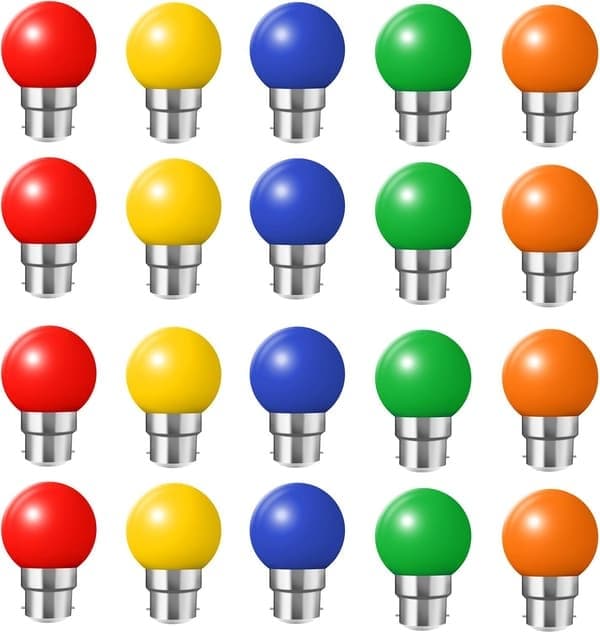 20 x B22 Bajonetfatning LED Farvede Mini Globus Golfbold Lys til Terrasse Have Fest Jul