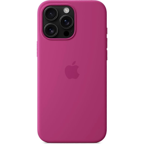 1 KPL Apple iPhone 16 Pro Max Silikonikuori MagSafella ja Kameran Ohjauksella - Fuksia