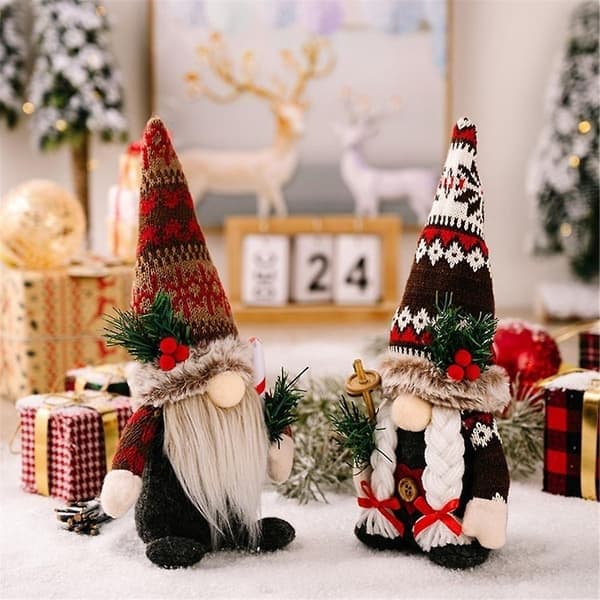Juldekorationer, Jul Tomte Heminredning Inomhus, Handgjord Tomte, Perfekt för pyssel