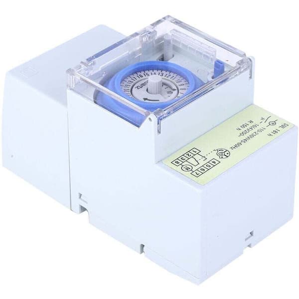 SUL181h Mekanisk Timer, 24-timmars kvartstimer, Modulär Klocka, Reläbrytare, 110-230VAC 16A